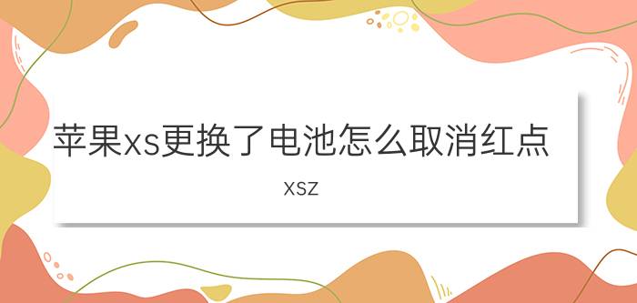 苹果xs更换了电池怎么取消红点 xsz